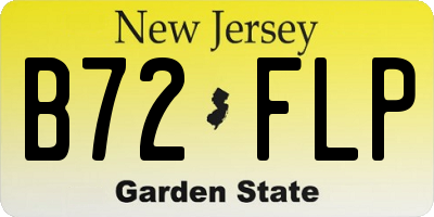 NJ license plate B72FLP