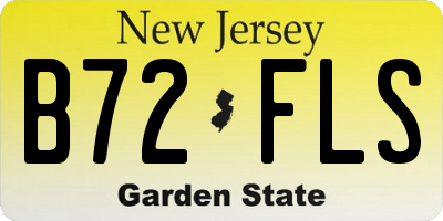 NJ license plate B72FLS