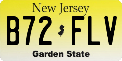 NJ license plate B72FLV