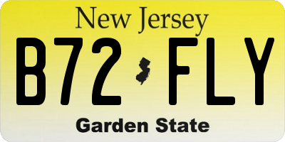 NJ license plate B72FLY