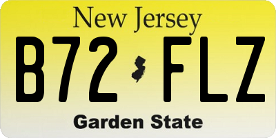 NJ license plate B72FLZ