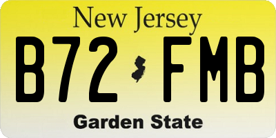 NJ license plate B72FMB