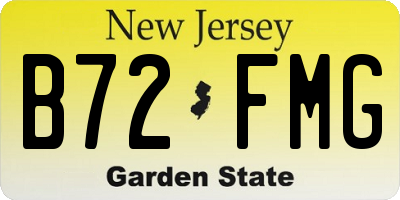 NJ license plate B72FMG