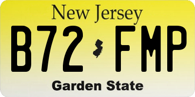NJ license plate B72FMP