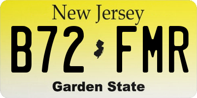 NJ license plate B72FMR