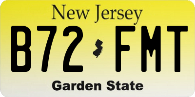 NJ license plate B72FMT