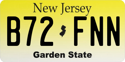NJ license plate B72FNN