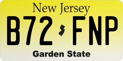 NJ license plate B72FNP