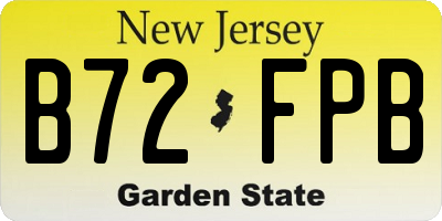 NJ license plate B72FPB