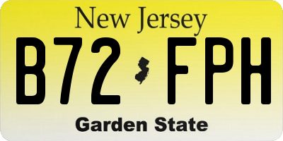 NJ license plate B72FPH