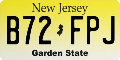 NJ license plate B72FPJ