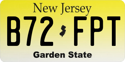 NJ license plate B72FPT