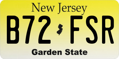 NJ license plate B72FSR