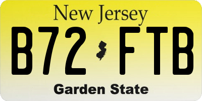 NJ license plate B72FTB