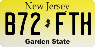 NJ license plate B72FTH