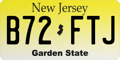NJ license plate B72FTJ
