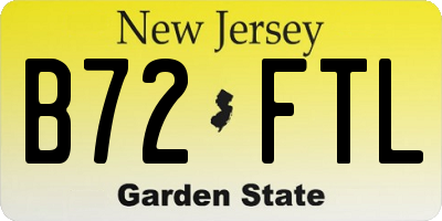 NJ license plate B72FTL
