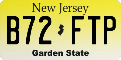 NJ license plate B72FTP