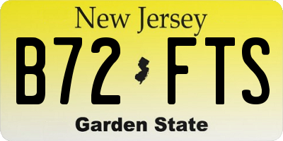NJ license plate B72FTS
