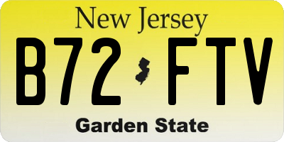 NJ license plate B72FTV