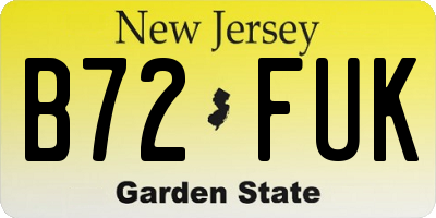 NJ license plate B72FUK