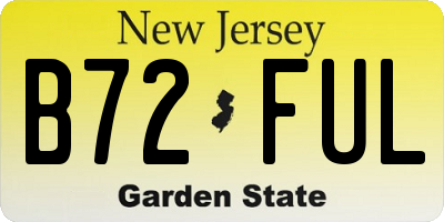 NJ license plate B72FUL