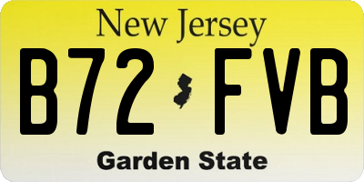 NJ license plate B72FVB