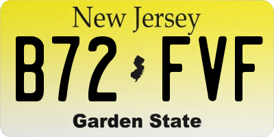 NJ license plate B72FVF