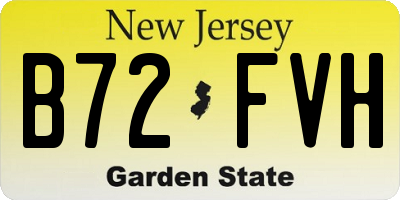 NJ license plate B72FVH