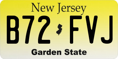 NJ license plate B72FVJ