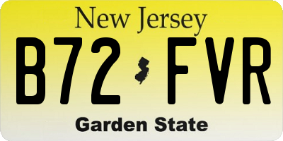NJ license plate B72FVR