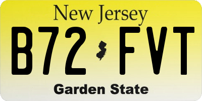 NJ license plate B72FVT
