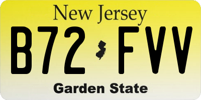 NJ license plate B72FVV