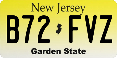 NJ license plate B72FVZ