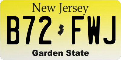 NJ license plate B72FWJ