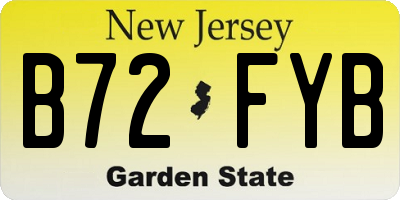 NJ license plate B72FYB