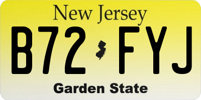 NJ license plate B72FYJ