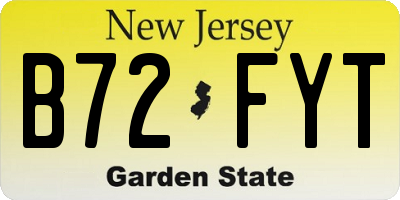 NJ license plate B72FYT