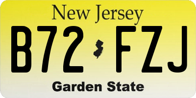 NJ license plate B72FZJ