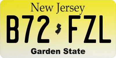 NJ license plate B72FZL