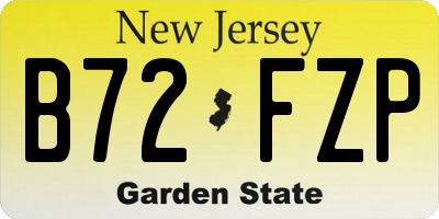 NJ license plate B72FZP