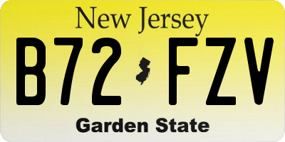 NJ license plate B72FZV