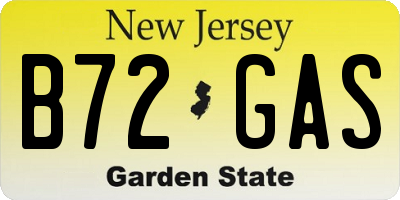 NJ license plate B72GAS