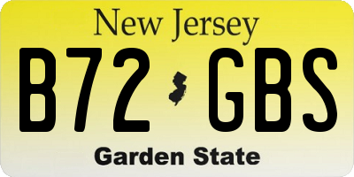 NJ license plate B72GBS