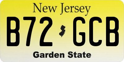 NJ license plate B72GCB