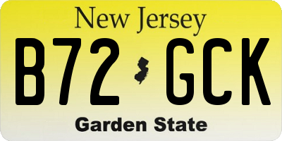 NJ license plate B72GCK