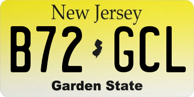 NJ license plate B72GCL