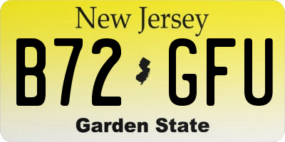 NJ license plate B72GFU