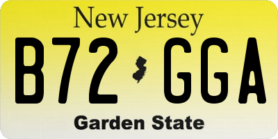 NJ license plate B72GGA