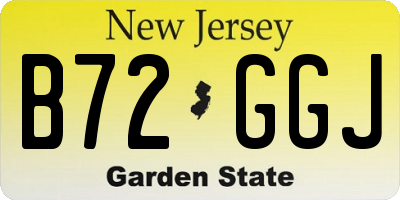 NJ license plate B72GGJ